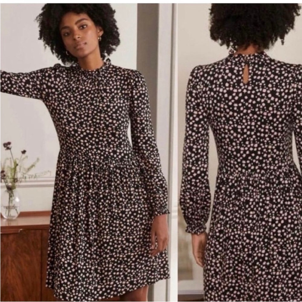 NWT Boden Clara Dress in Falling Bud Print - Size 2P